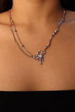 Moonstone Heart Chain Necklace