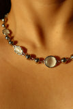 Multi White Opals Necklace
