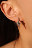 Satum Star Blue Gem Stud Earrings