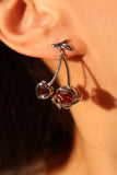 Red Heart Cherry Earrings