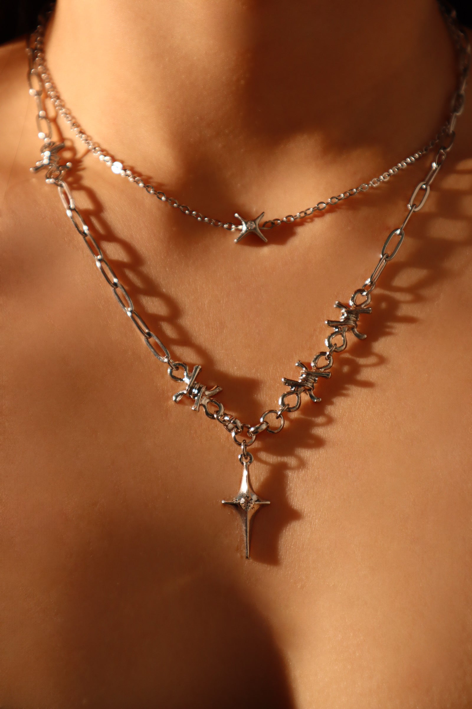 Multi Knot Star Layer Necklace