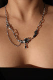 Black Gem Blossom Necklace