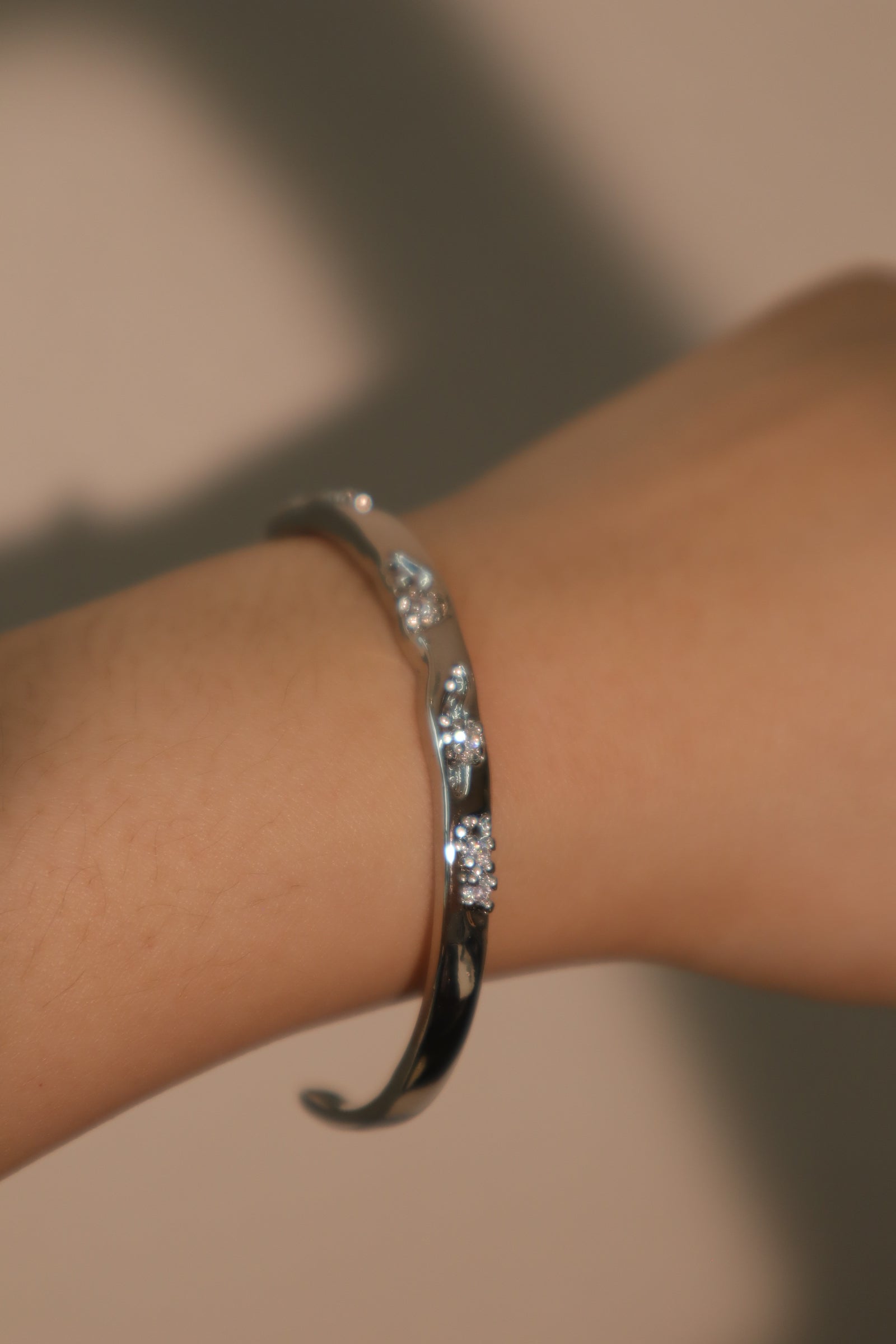 Silver Diamonds Layering Bracelet