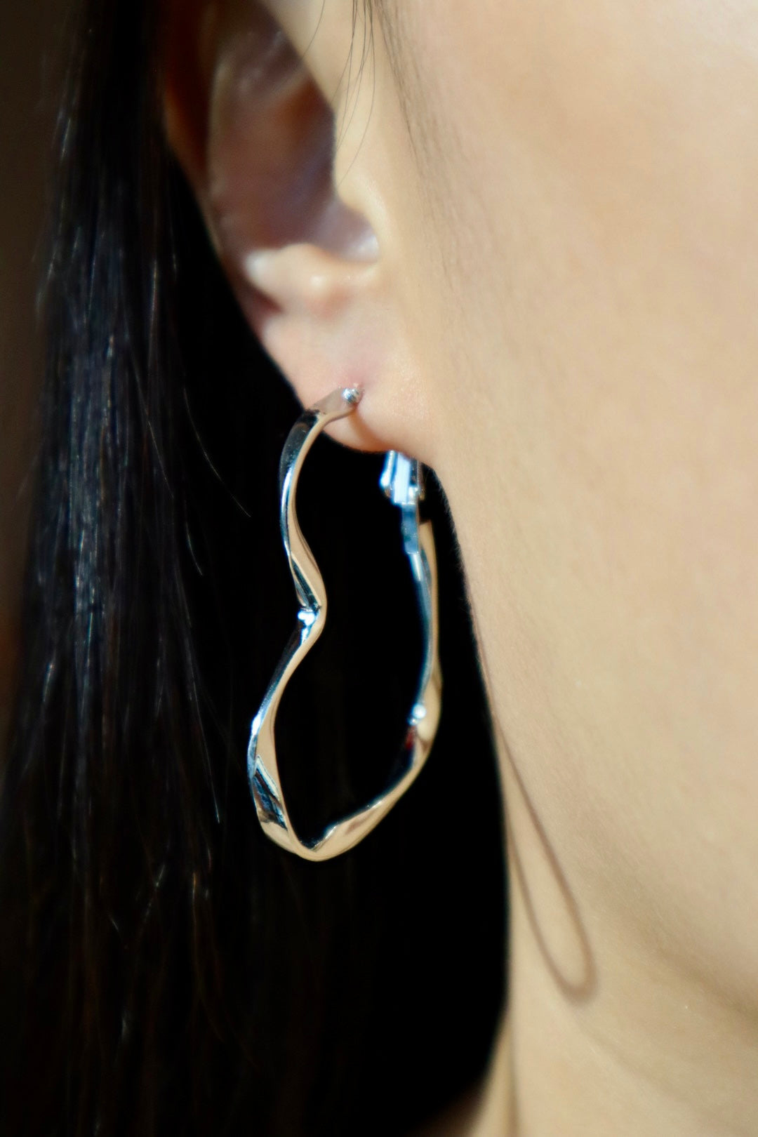 Heart-shaped big hoop Earrings