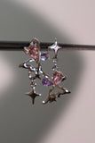 Purple Star Dangle Earrings
