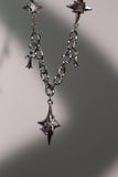 Purple Gem Saturn Star Necklace