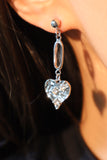 Diamonds Heart Earrings