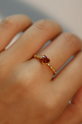 24K Gold Vermeil Heart Ring